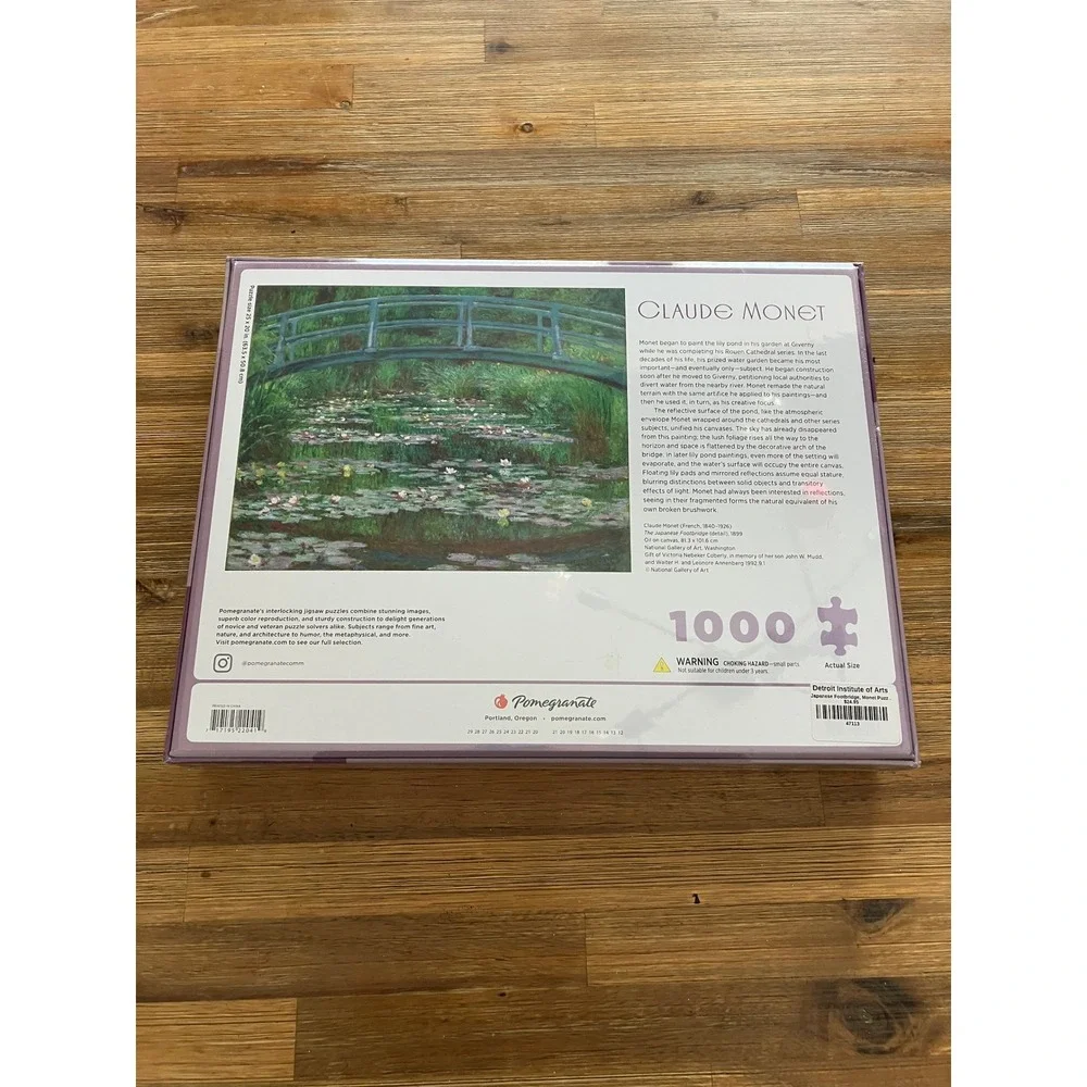 Pomegranate Claude Monet Japanese Footbridge 1000 Piece Jigsaw Puzzle New Sealed